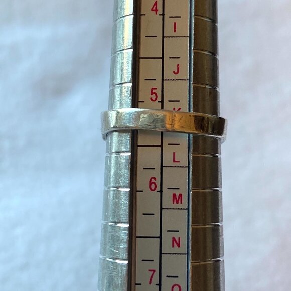 VTG Southwest Sterling Silver 925 Snake Eyes Petit Point Green Onyx Ring Sz 5.25 - Picture 11 of 16